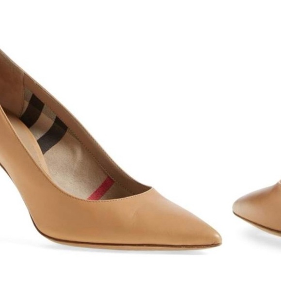 Burberry “Mawdesley” Tan Leather Heels - Picture 3 of 10